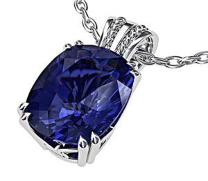 1.5Ct Cushion Cut Sapphire Pendant 3 2