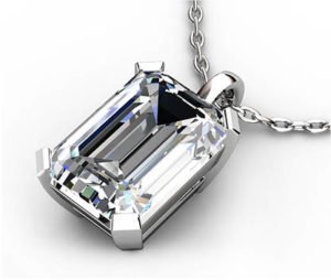 2Ct Emerald Cut Diamond Pendant 3 2