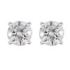 4 claw round diamond studs