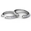 Angled Diamond Fitted Wedding Ring 1