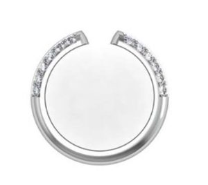 Angled Diamond Fitted Wedding Ring 3