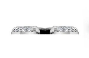 Angled Diamond Fitted Wedding Ring 4