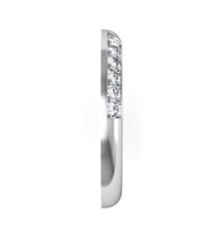 Angled Diamond Fitted Wedding Ring 5
