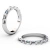 Baguette End Set Diamond Wedding Band 1