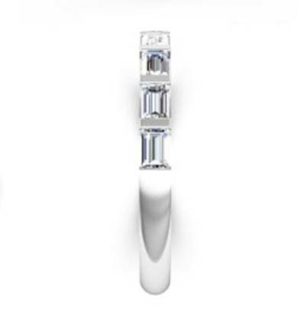 Baguette End Set Diamond Wedding Band 5