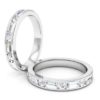 Baguettte and round brillaint cut diamond channel set ring 1