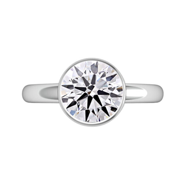 Bezel Set Solitaire Diamond Engagement Ring 5