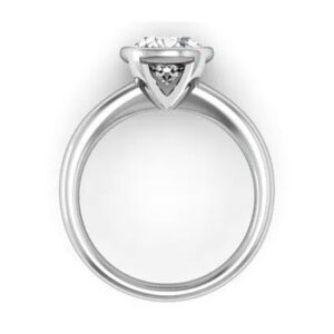 Bezel Set Solitaire Diamond Engagement Ring w2