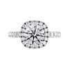 Brilliant Cut Diamond Square Halo Engagement Ring 5