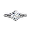 Brilliant Cut Round Diamond Engagement Ring with Split Shank w