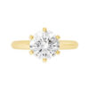 Brilliant Cut Round Solitaire Diamond Engagement Ring with Six Prongs y