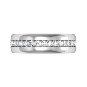 Center Line Pave Set Wedding Ring