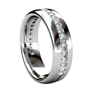 Center Line Pave Set Wedding Ring2