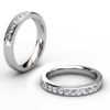 Channel Set Diamond Half Wedding Band 1