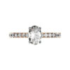 Clasic Oval and Diamond Solitaire Set in Rose Gold rose