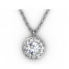 Classic Pave Set Halo Pendant 1 1