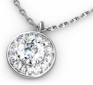 Classic Pave Set Halo Pendant 3 2