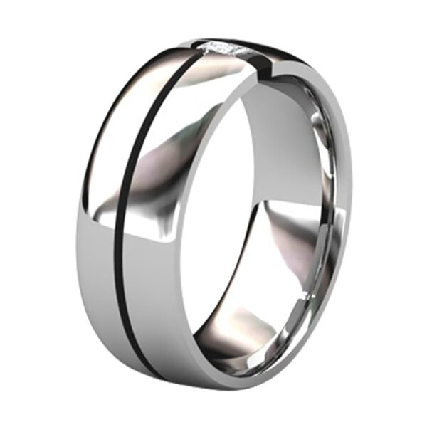 Contemporary princess cut diamond mens wedding band2