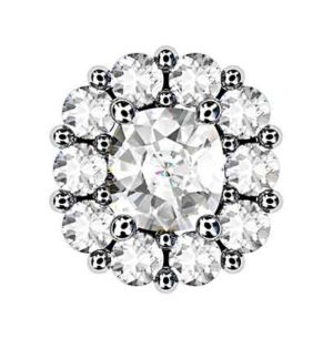 Cushion Cut Diamond Cluster Stud Earrings 2 2