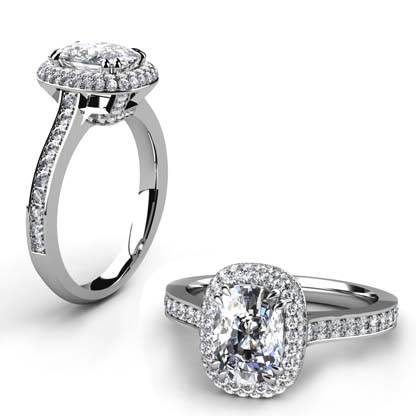 Mila Halo Cushion Cut 2024 www.alhudapk