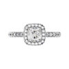 Cushion Cut Diamond Engagement Ring with Cut Down Diamond Band white gold copy