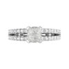 Cushion Cut Diamond Engagement Ring with Diamond Split Shank white 1 copy