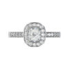 Custom Made Cushion Cut Diamond Halo Engagement Ring bezel copy 2