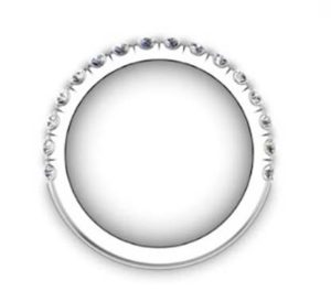 Cut Down Diamond Half Eternity Band 3