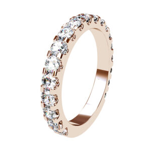 Cut Down Diamond Half Eternity Band in Rose Gold rose 2