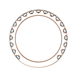 Cut Down Diamond Half Eternity Band in Rose Gold rose 3