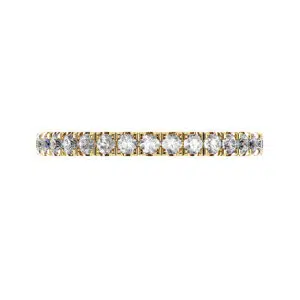 Cut Down Diamond Half Eternity Wedding Ring in 18k Yellow Gold 1