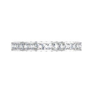 Diamond Edge Set Pave Wedding Ring white 1