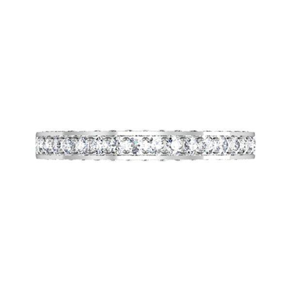 Diamond Edge Set Pave Wedding Ring white 1