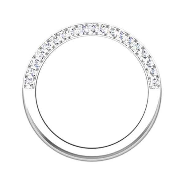 Diamond Edge Set Pave Wedding Ring white 3