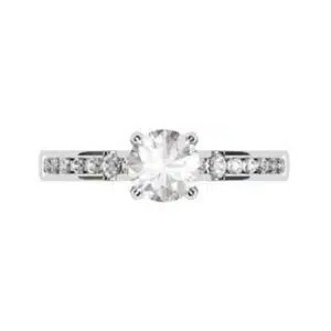 Diamond Engagement Ring with Hanging Basket w