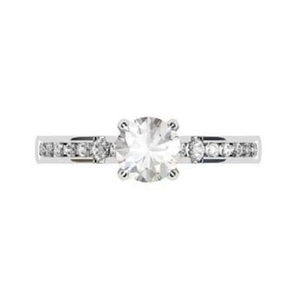 Diamond Engagement Ring with Hanging Basket w