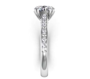 Doube Prong One Carat Oval Diamond Engagement Ring 5 2