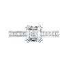 Double Claw Asscher Cut Diamond Engagement Ring