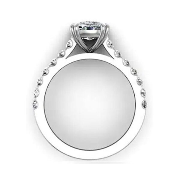 Double Prong One Carat Cushion Cut Diamond Engagement Ring w2