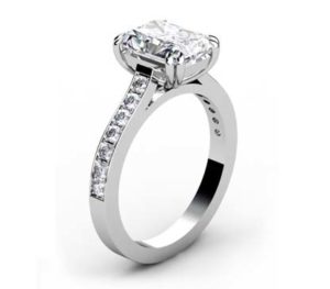 Double Prong Radiant Cut Diamond Engagement Ring 4 2