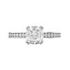 Double Prong Round Brilliant Cut Diamond Engagement Ring w1