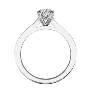 Double Prong Round Brilliant Cut Diamond Engagement Ring w3