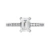 Emerald Cut Diamond Engagement Ring With Hidden Halo white copy