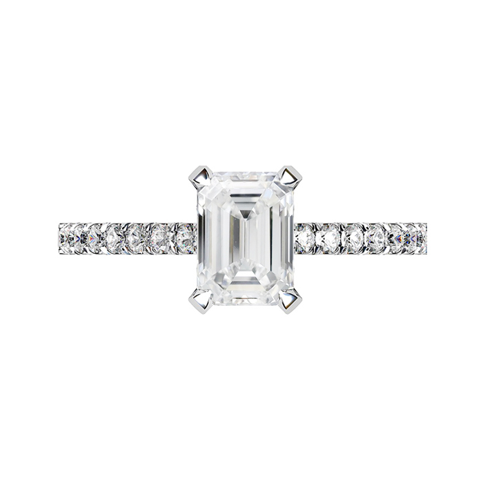 Emerald Cut Diamond Engagement Ring | Waldemar Jewellers