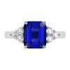 Emerald Cut Sapphire and Diamond Ring 2 1