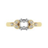 Emerald Cut Yellow Gold Petal Engagement Ring y