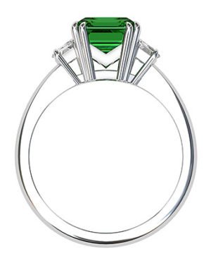 Emerald and Cadillac Diamond Ring 3 2