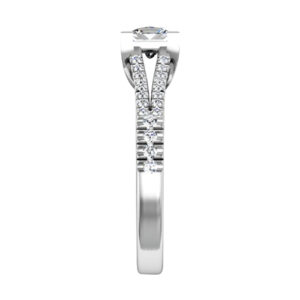 Engagement Ring with Split Shank white 4