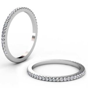 Fine Cut Down Set Diamond Wedding Ring 1