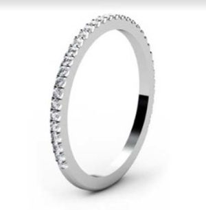 Fine Cut Down Set Diamond Wedding Ring 4